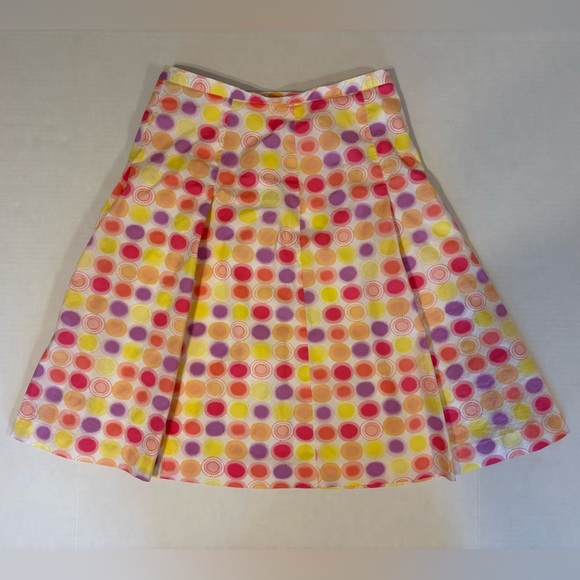 Rafaella pastels circle print A-line skirt size 8 - Picture 1 of 5